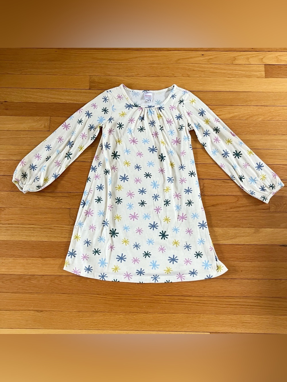Hanna Andersson Colorful Muticolor Snowflaje Nightgown Pajamas 140 10
